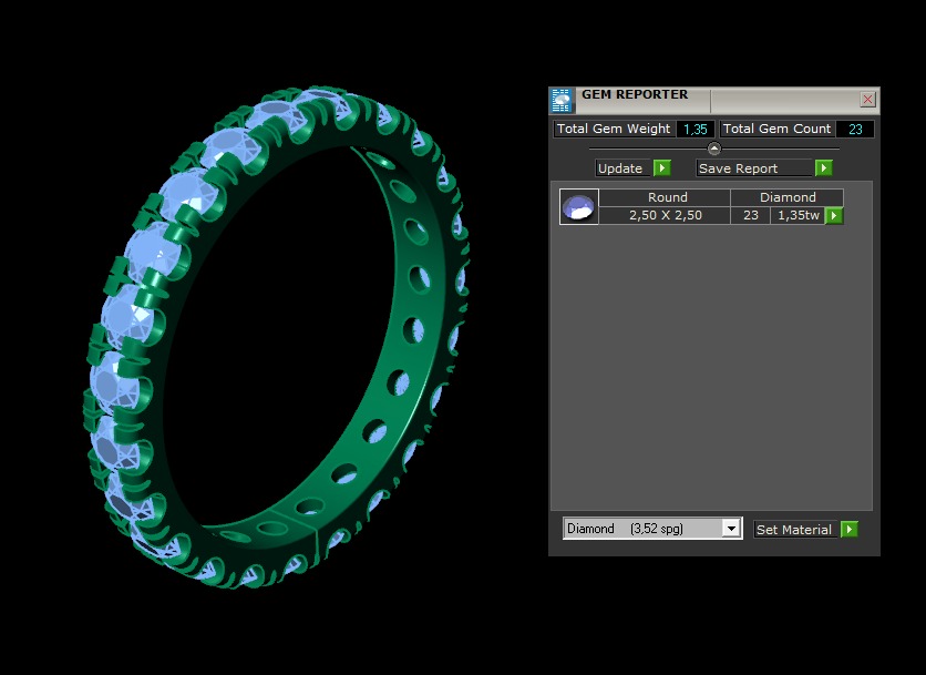 Model 1178 Eternity Diamond Ring Band US Size 3D print model_16