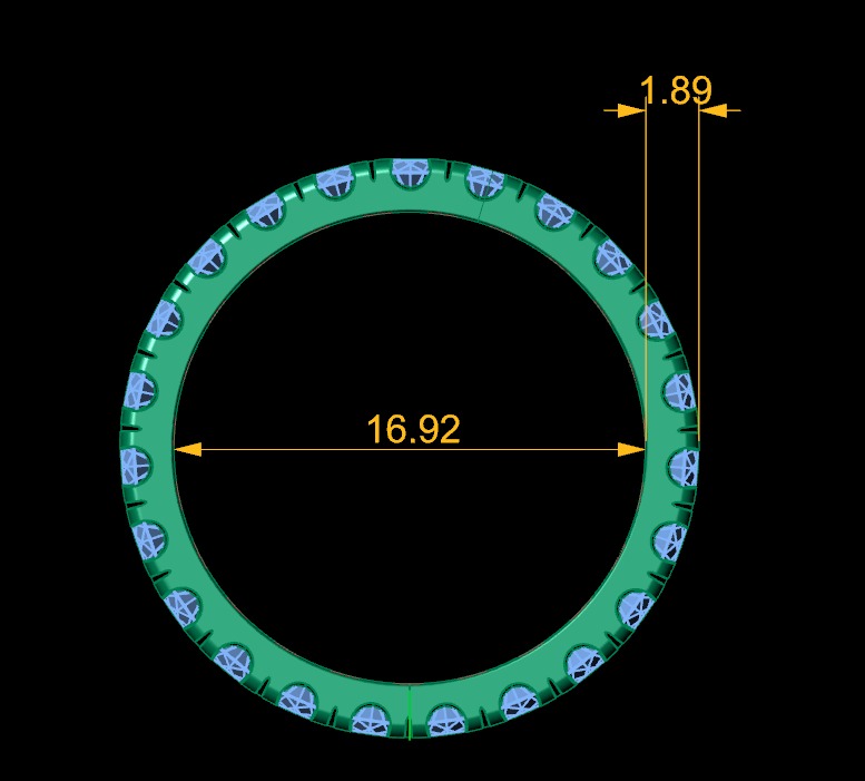 Model 1178 Eternity Diamond Ring Band US Size 3D print model_19