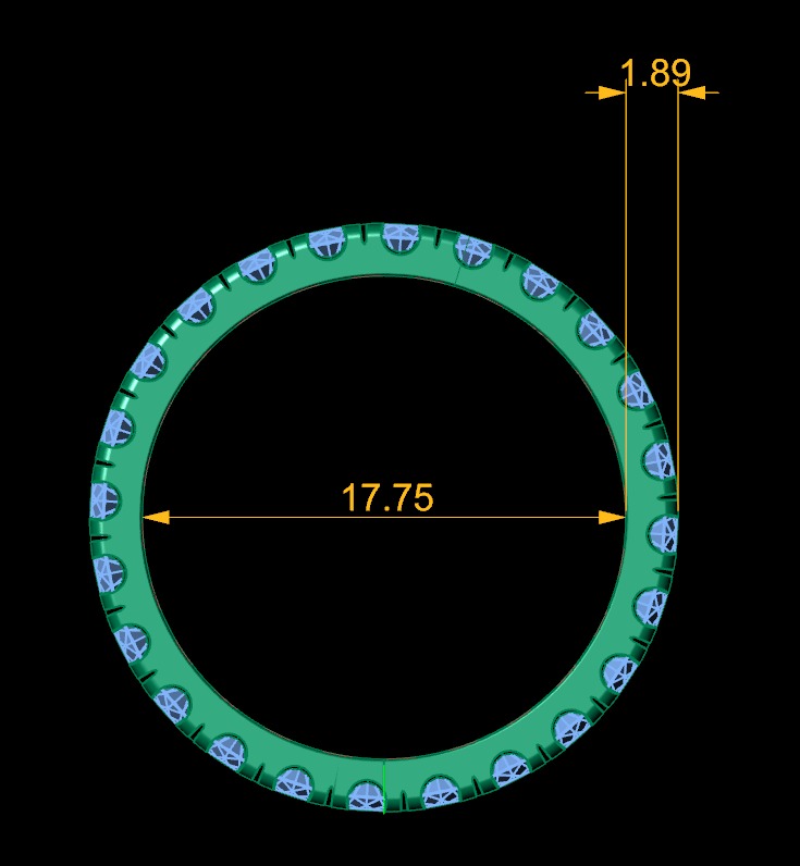 Model 1180 Eternity Diamond Ring Band US Size 3D print model_19