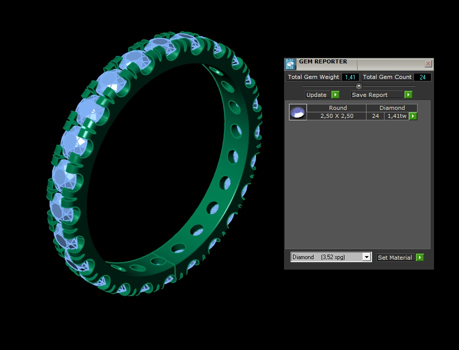 Model 1180 Eternity Diamond Ring Band US Size 3D print model_16