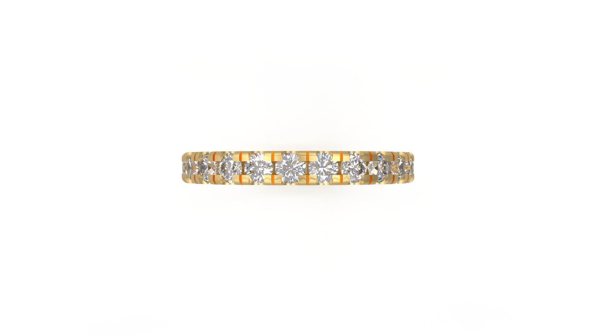 Model 1181 Eternity Diamond Ring Band US Size 3D print model_4