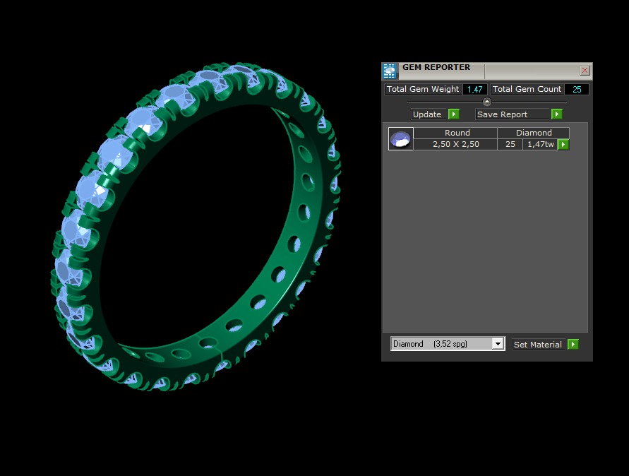 Model 1181 Eternity Diamond Ring Band US Size 3D print model_16