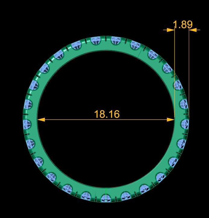 Model 1181 Eternity Diamond Ring Band US Size 3D print model_19