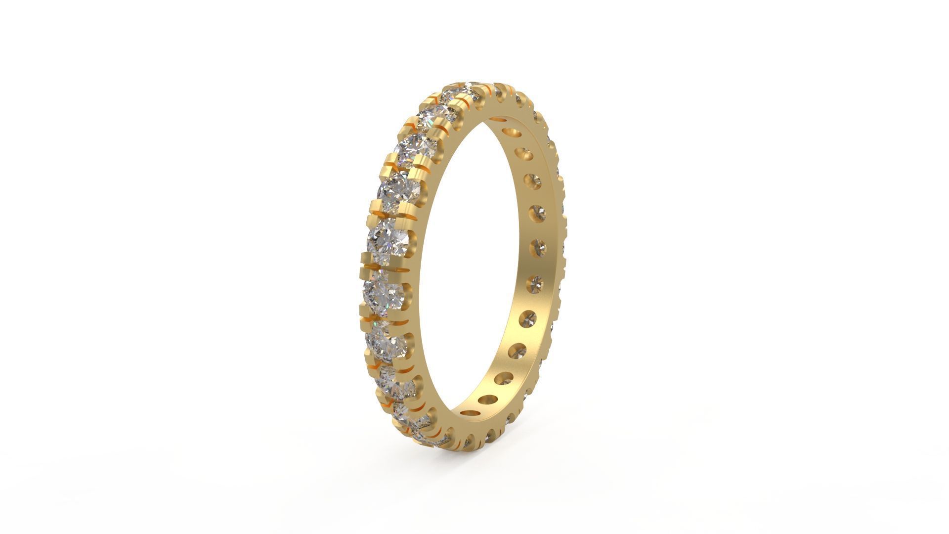 Model 1182 Eternity Diamond Ring Band US Size 3D print model_1