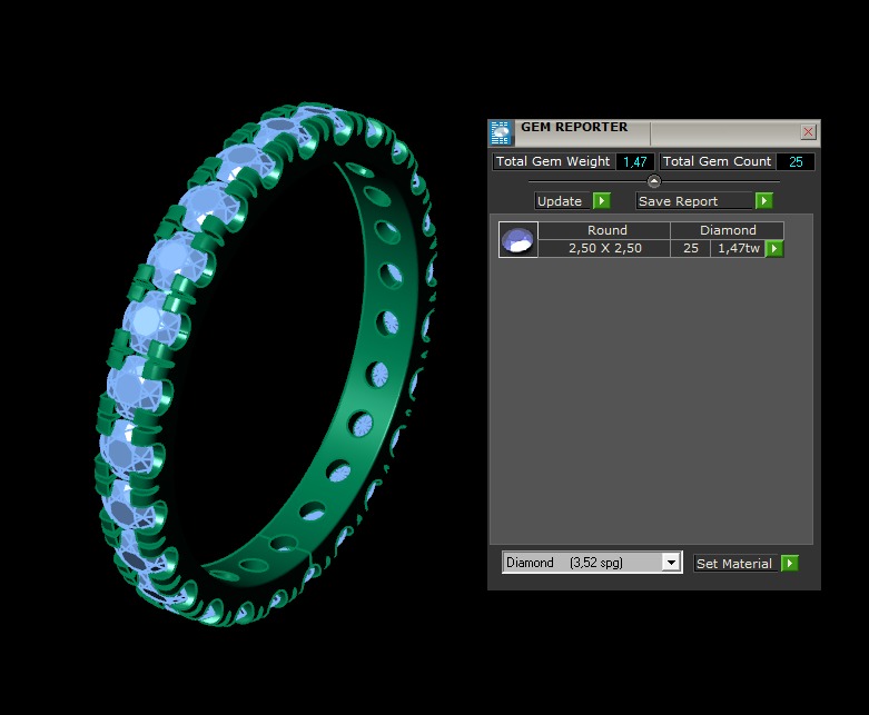 Model 1182 Eternity Diamond Ring Band US Size 3D print model_16