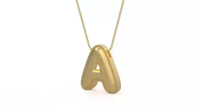 Model 1184 A Initial Letters Charm Balloon 20mm 3D print model