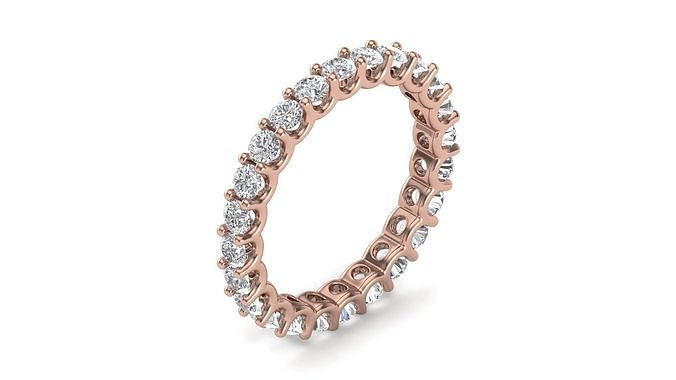 U Shaped Eternity Ring 2 point 9 mm stone size swiss 20 and EU60 3D print model