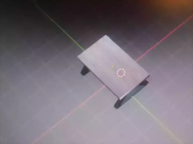 Minimalist 3D Table Model for Interior Visualization