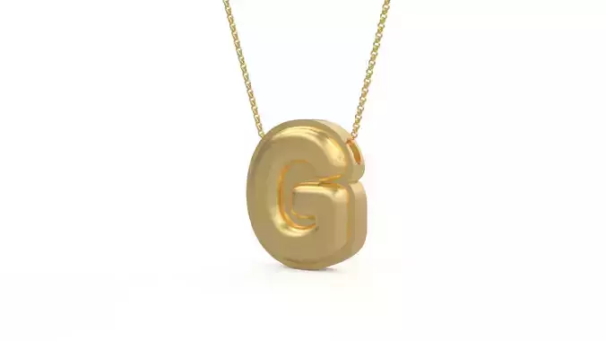 Model 1190 G Initial Letters Charm Balloon 20mm 3D print model