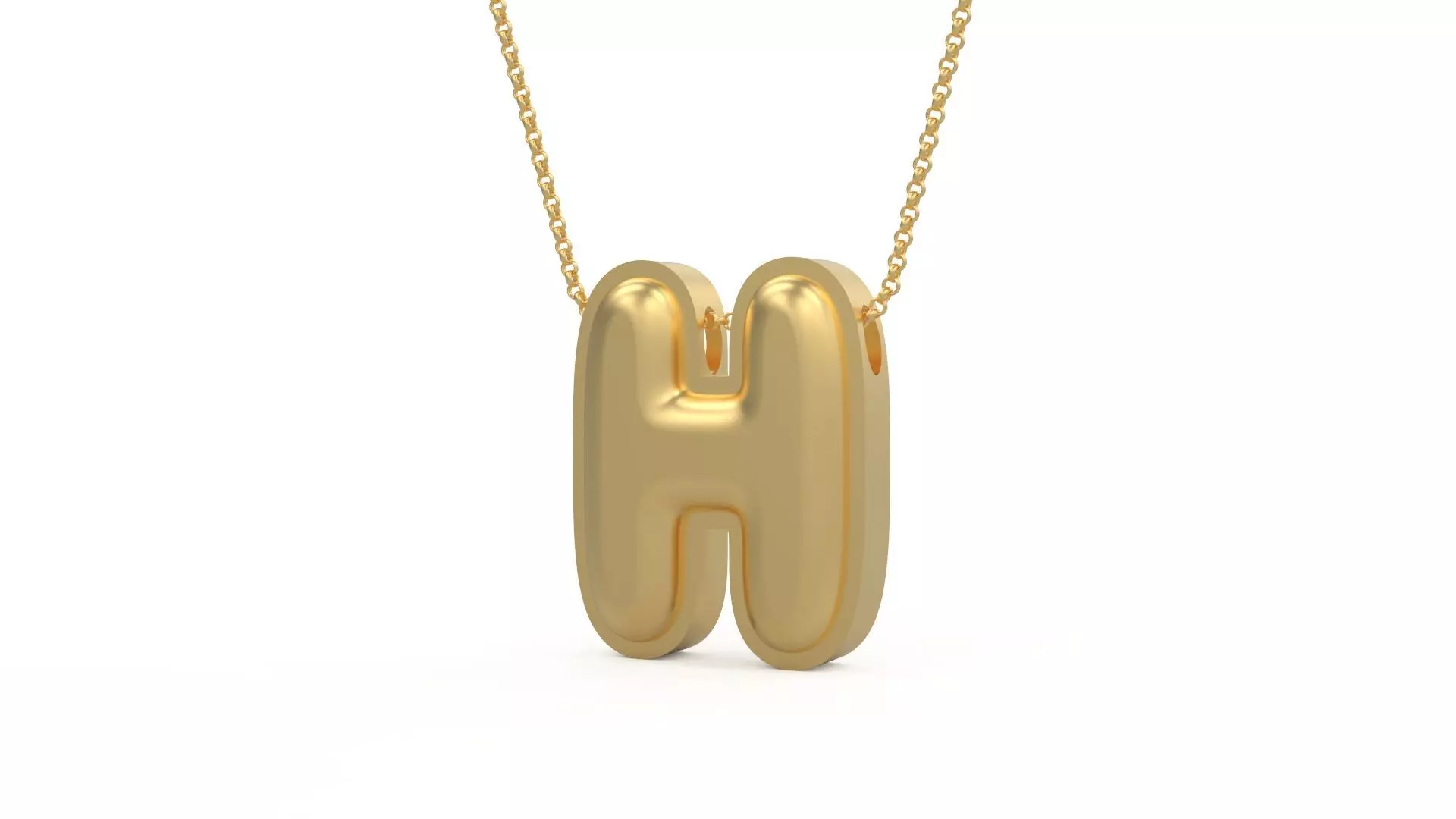 Model 1191 H Initial Letters Charm Balloon 20mm 3D print model