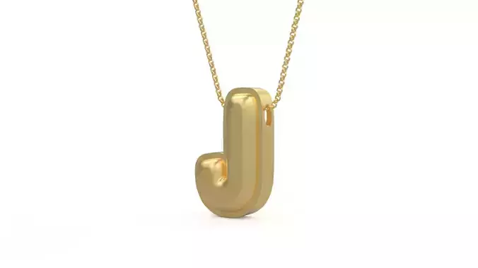 Model 1193 J Initial Letters Charm Balloon 20mm