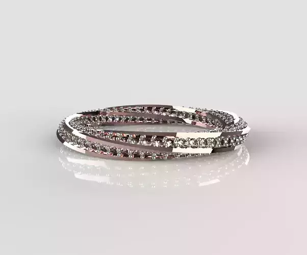 Spiral Pave Diamond Band