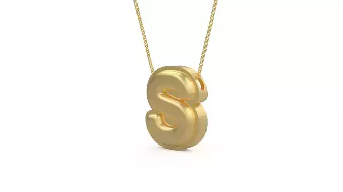 Model 1202 S Initial Letters Charm Balloon 20mm