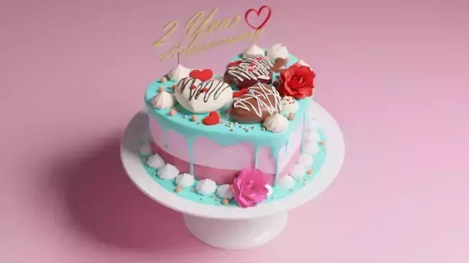 Love cake 3D model