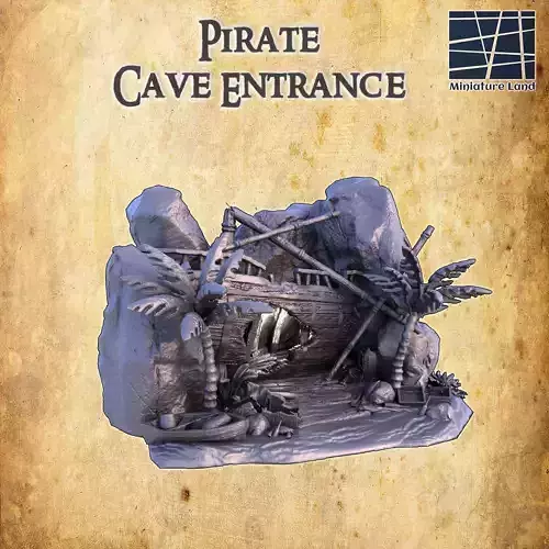 Pirate Cave Entrance Tabletop Terrain 28 MM