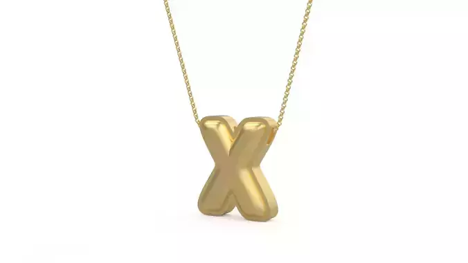 Model 1207 X Initial Letters Charm Balloon 20mm