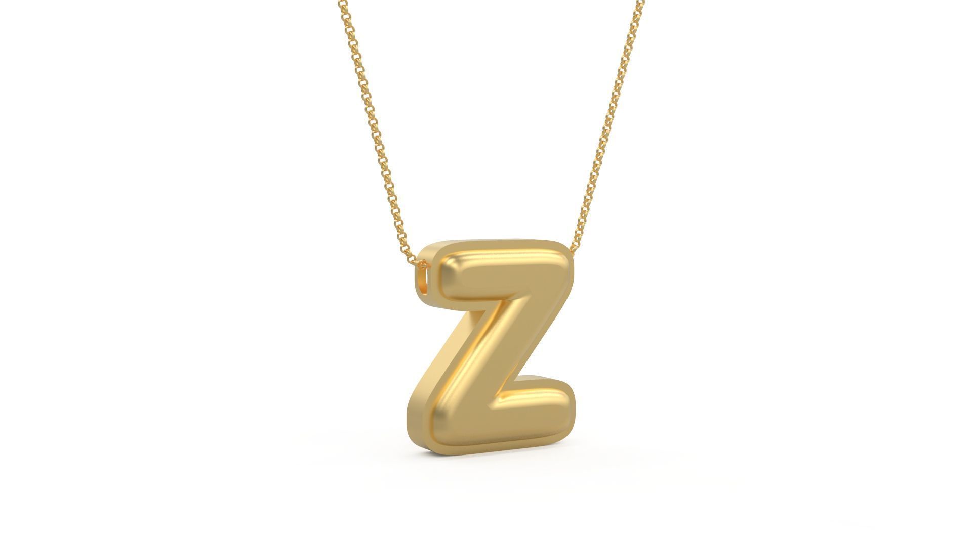 Model 1208 Y Initial Letters Charm Balloon 20mm 3D print model_4