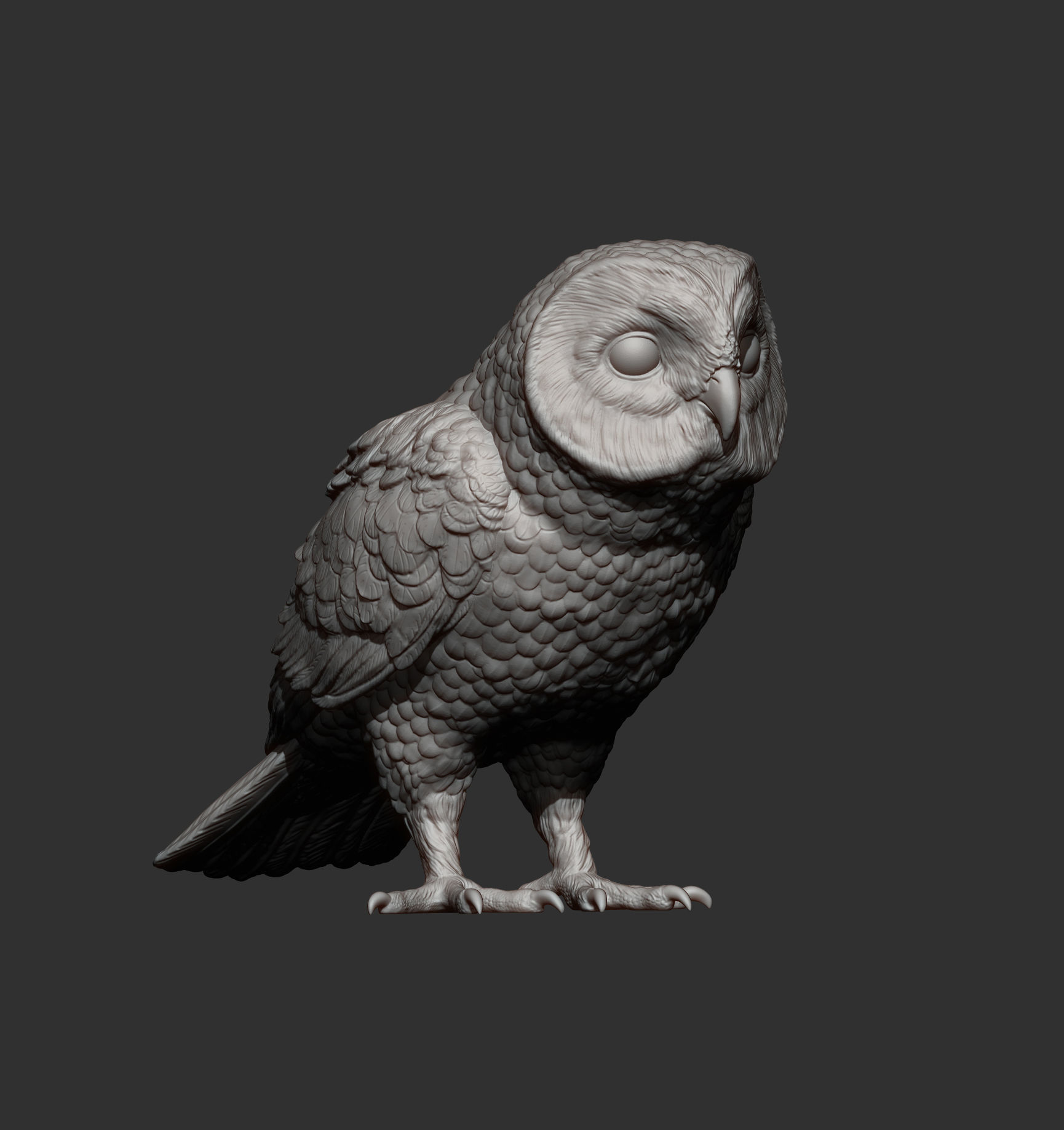 Short-eared Owl 3D print model_13