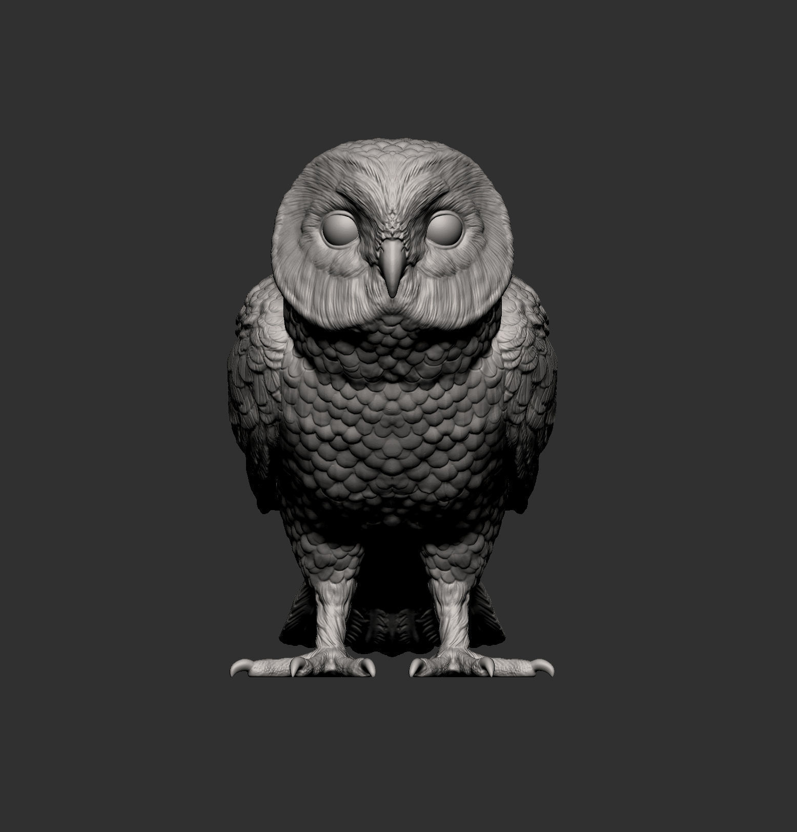 Short-eared Owl 3D print model_8