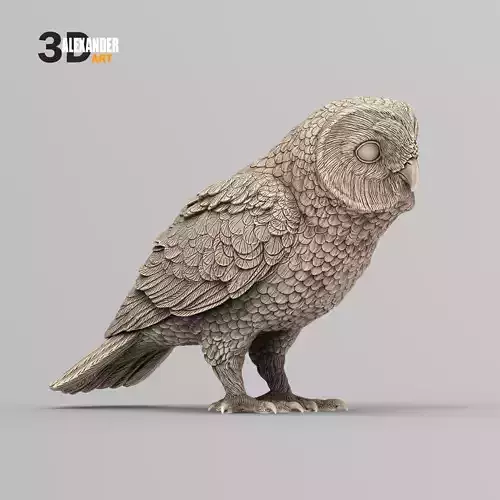 Short-eared Owl 3D print model