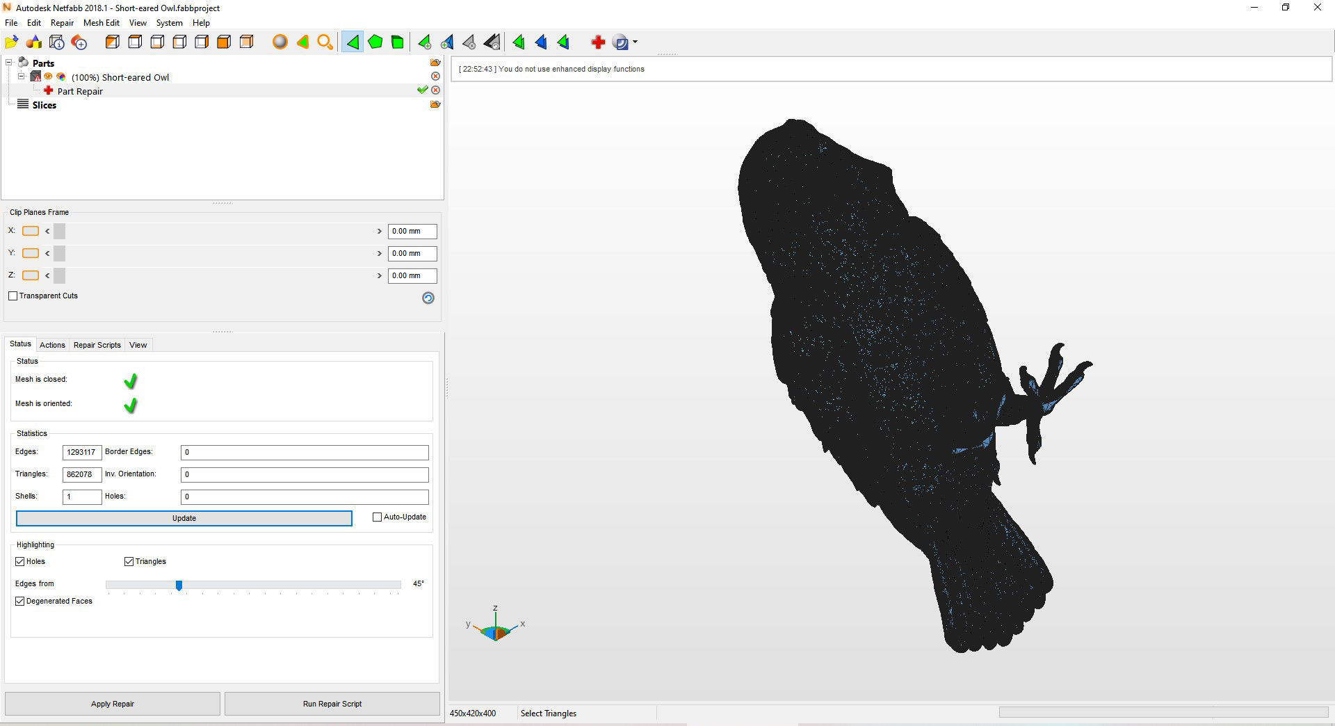 Short-eared Owl 3D print model_14