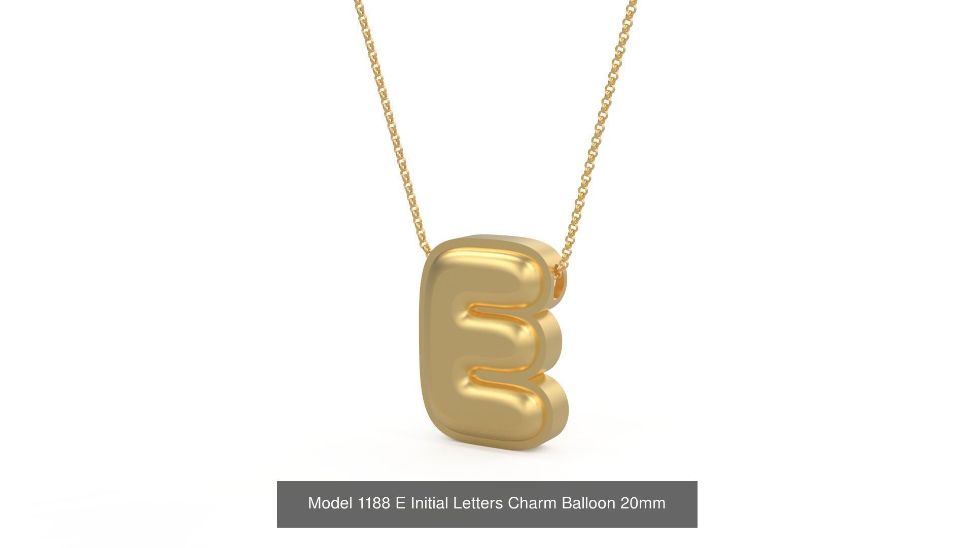 Initial Letters Charm Alphabet Balloon 20mm 3D Model Collection_8