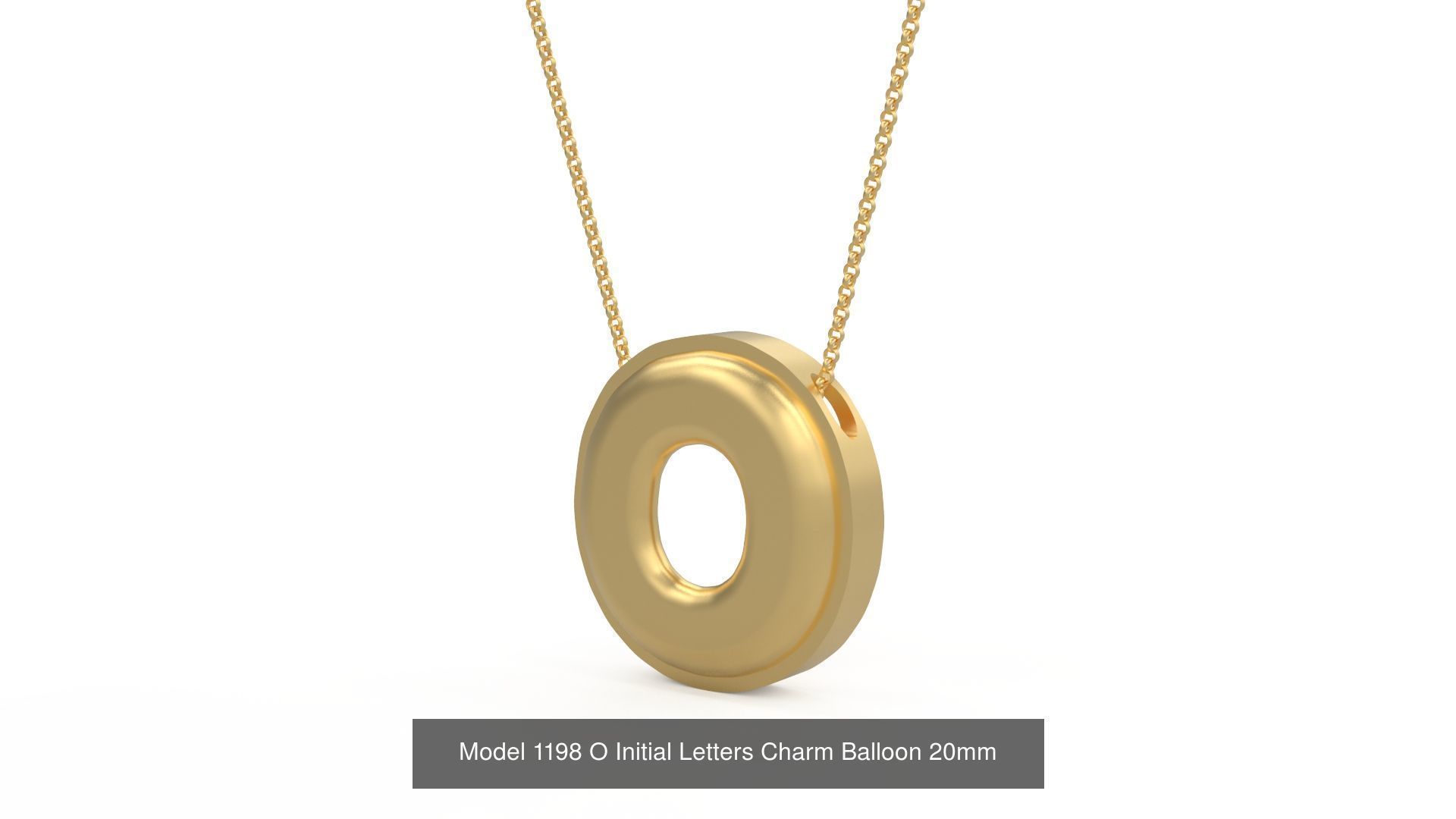 Initial Letters Charm Alphabet Balloon 20mm 3D Model Collection_18