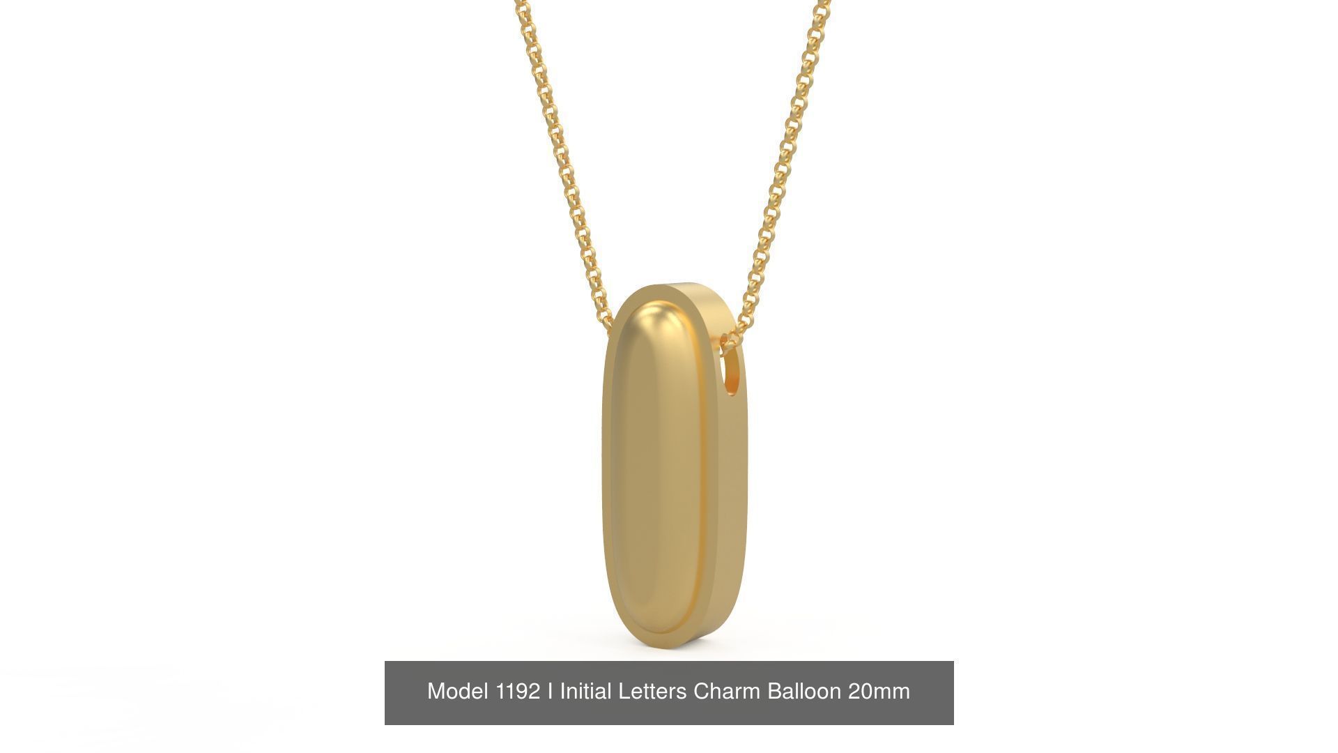 Initial Letters Charm Alphabet Balloon 20mm 3D Model Collection_12