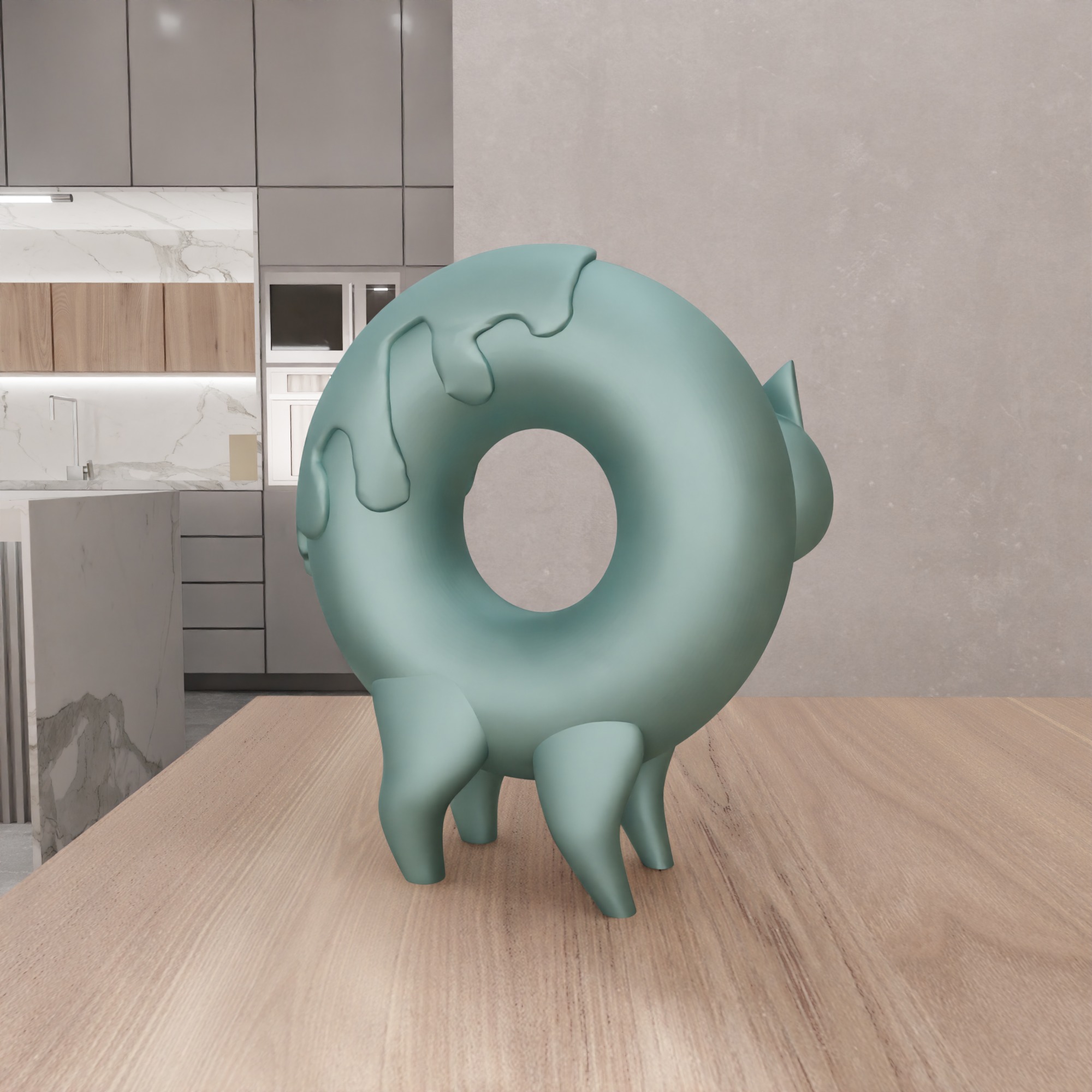 Cute Donut Cat Figure - 340 3D print model_10