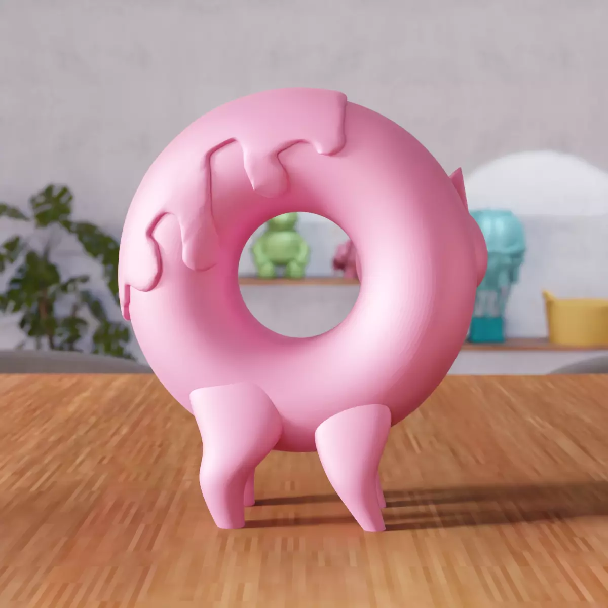 Cute Donut Cat Figure - 340 3D print model_3