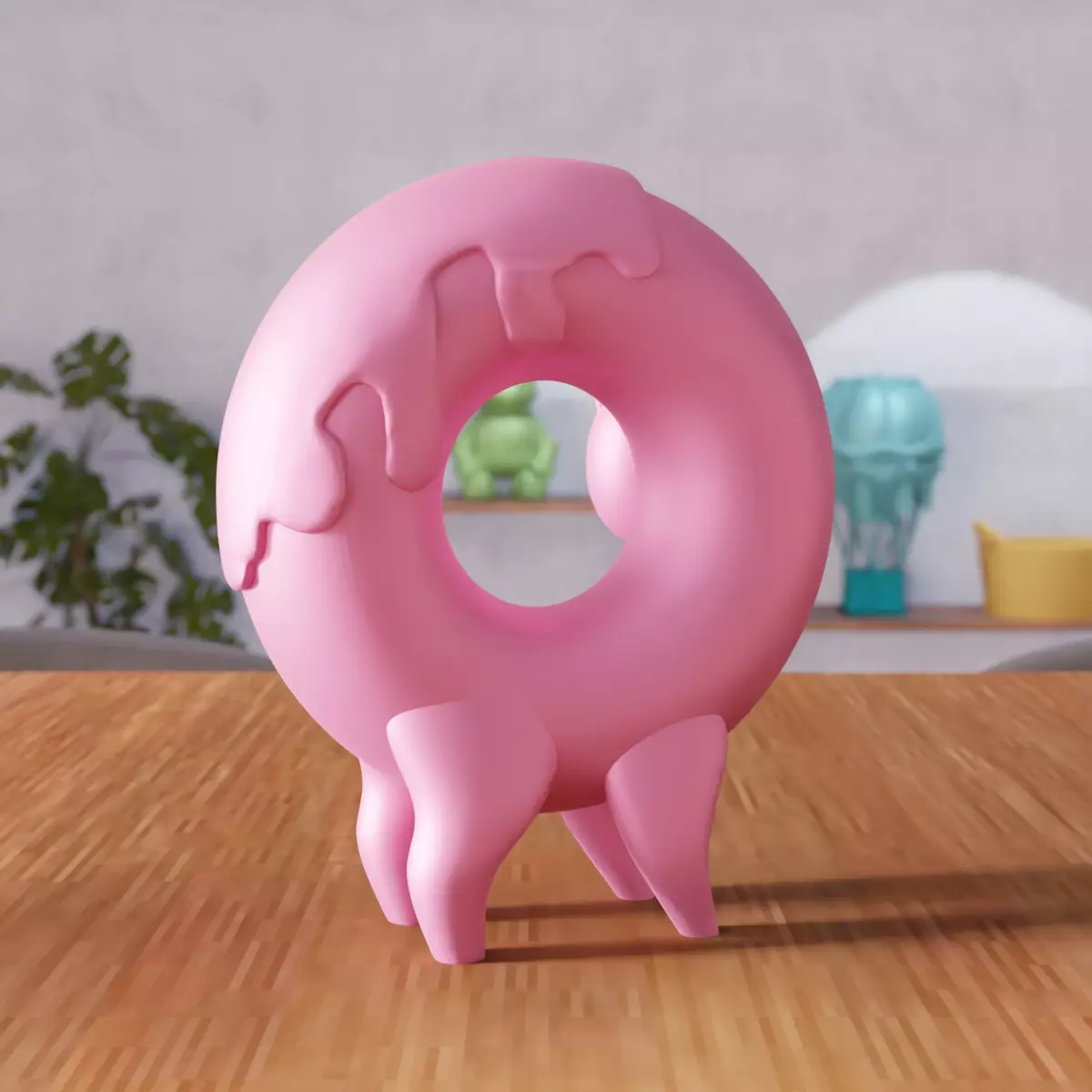 Cute Donut Cat Figure - 340 3D print model_6