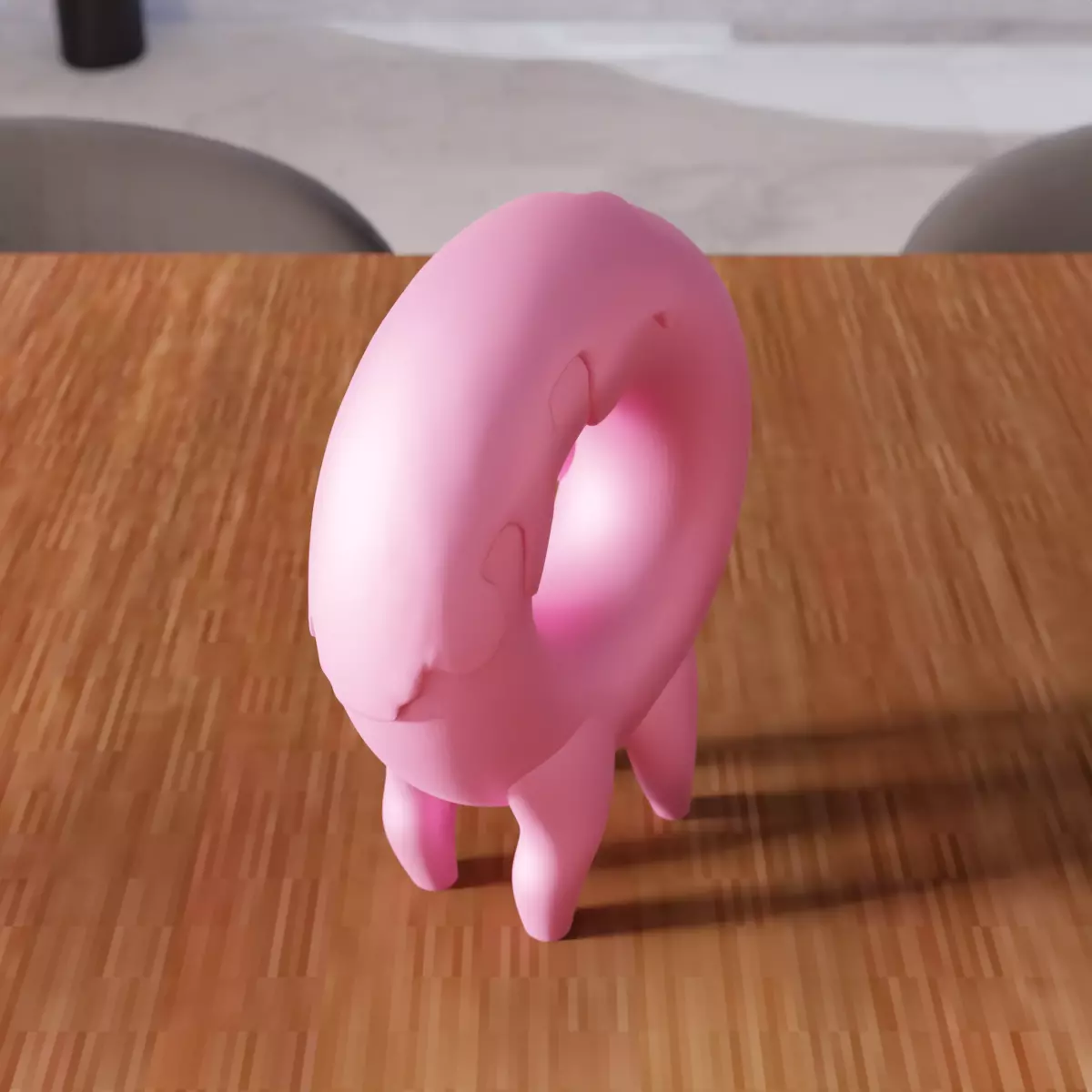 Cute Donut Cat Figure - 340 3D print model_4