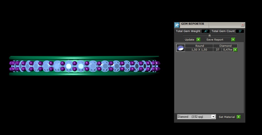 Model 1225 Eternity Band Ring 6 and half US Size 1pnt5mm Diamond 3D print model_12