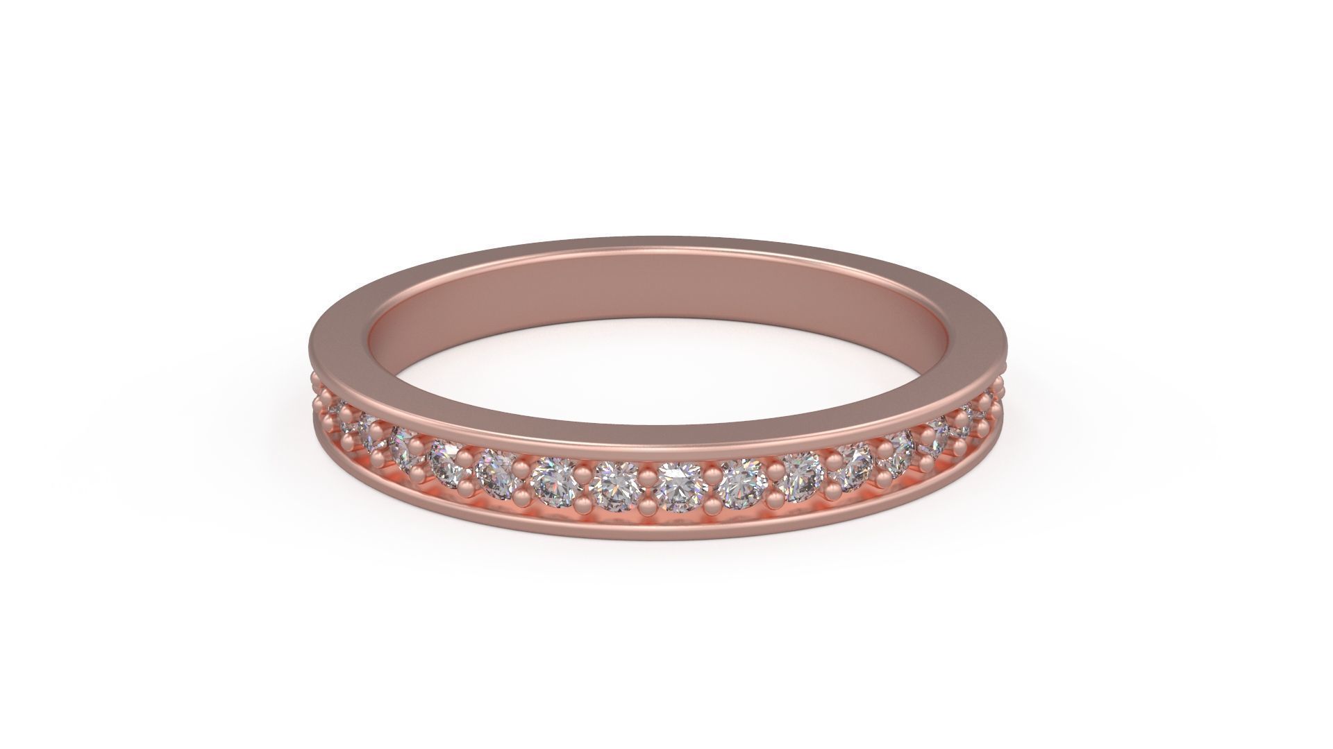 Model 1225 Eternity Band Ring 6 and half US Size 1pnt5mm Diamond 3D print model_2