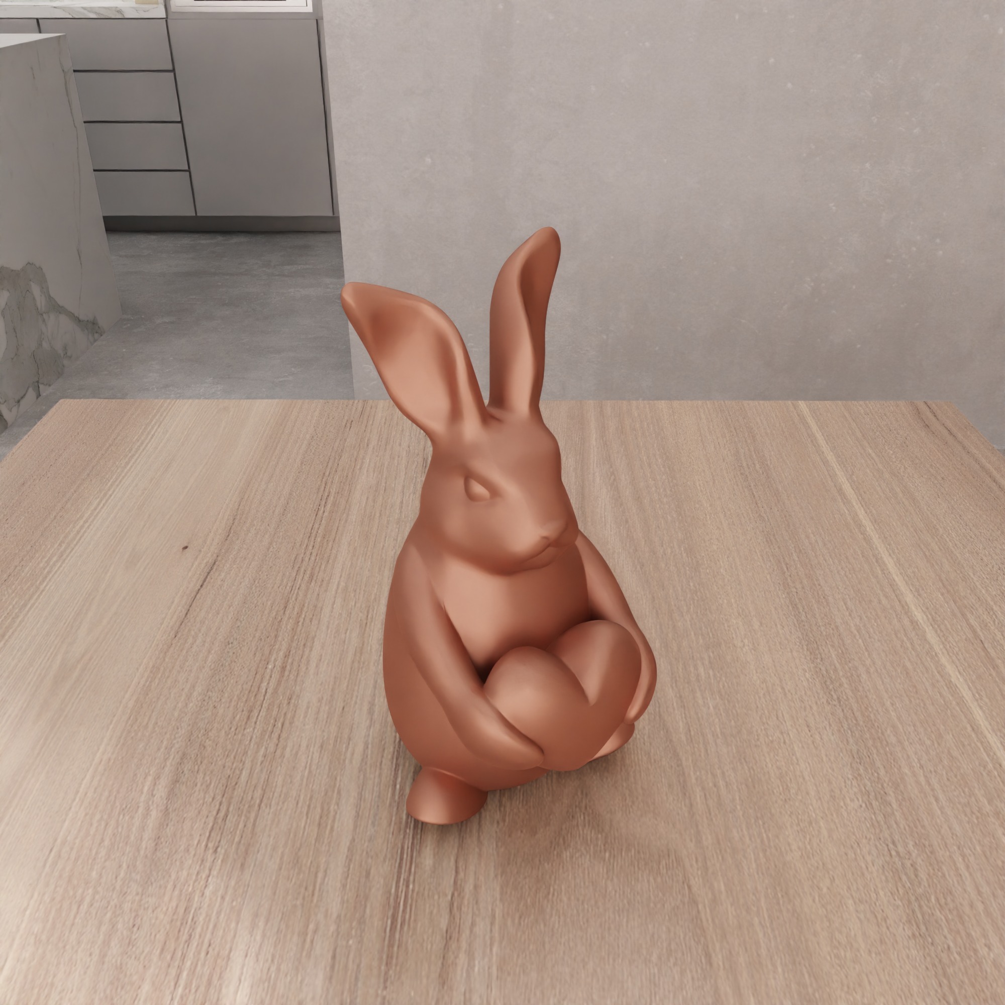 Easter Bunny Heart Figure - 339 3D print model_13