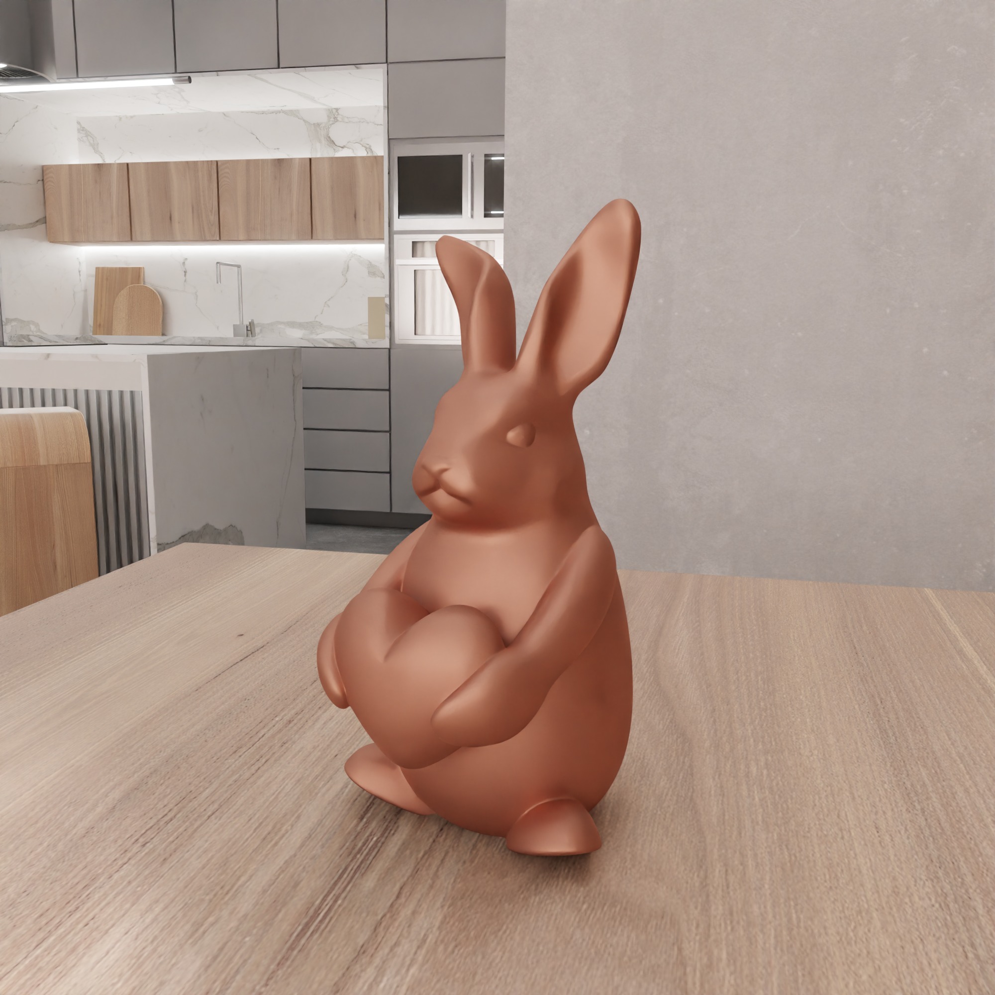 Easter Bunny Heart Figure - 339 3D print model_11