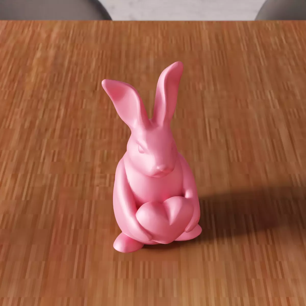 Easter Bunny Heart Figure - 339 3D print model_2