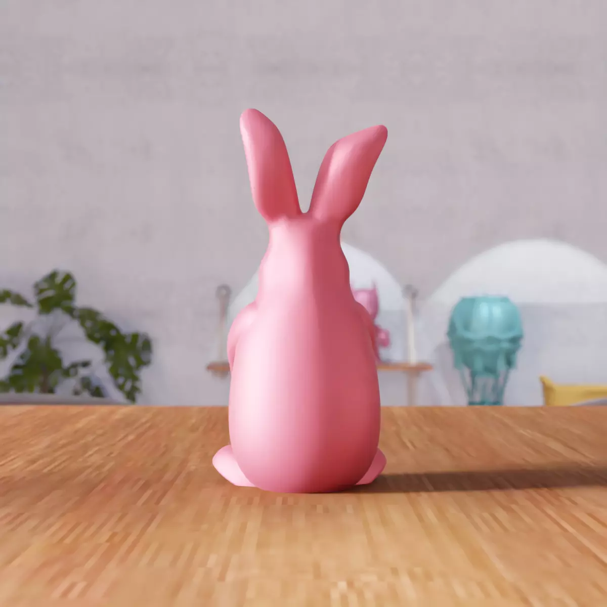 Easter Bunny Heart Figure - 339 3D print model_6