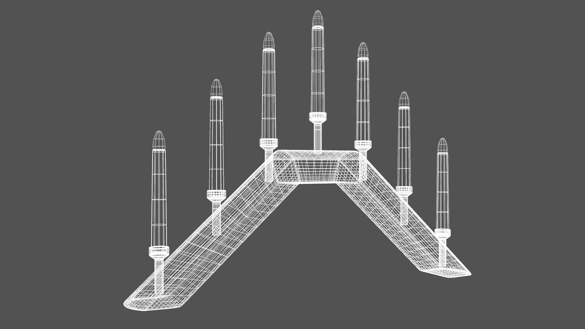 Wooden candle holders  Low-poly 3D model_9