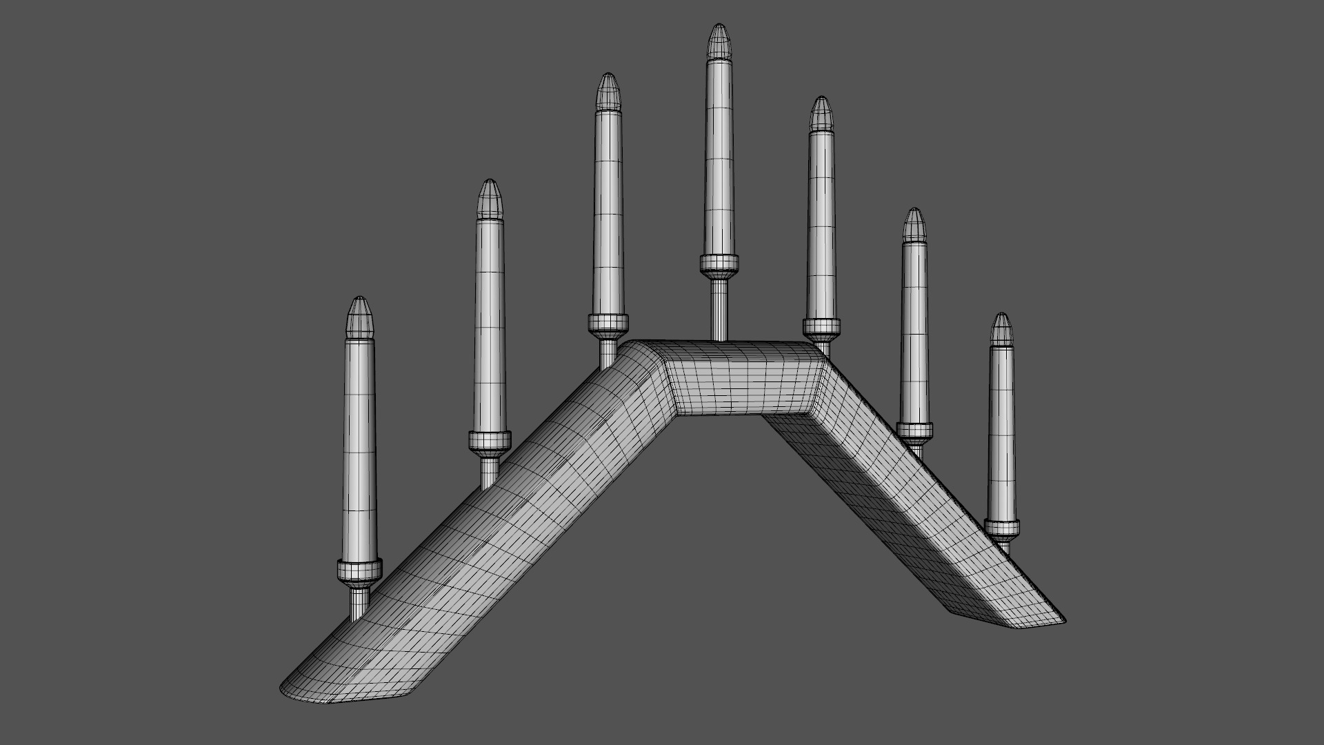 Wooden candle holders  Low-poly 3D model_8