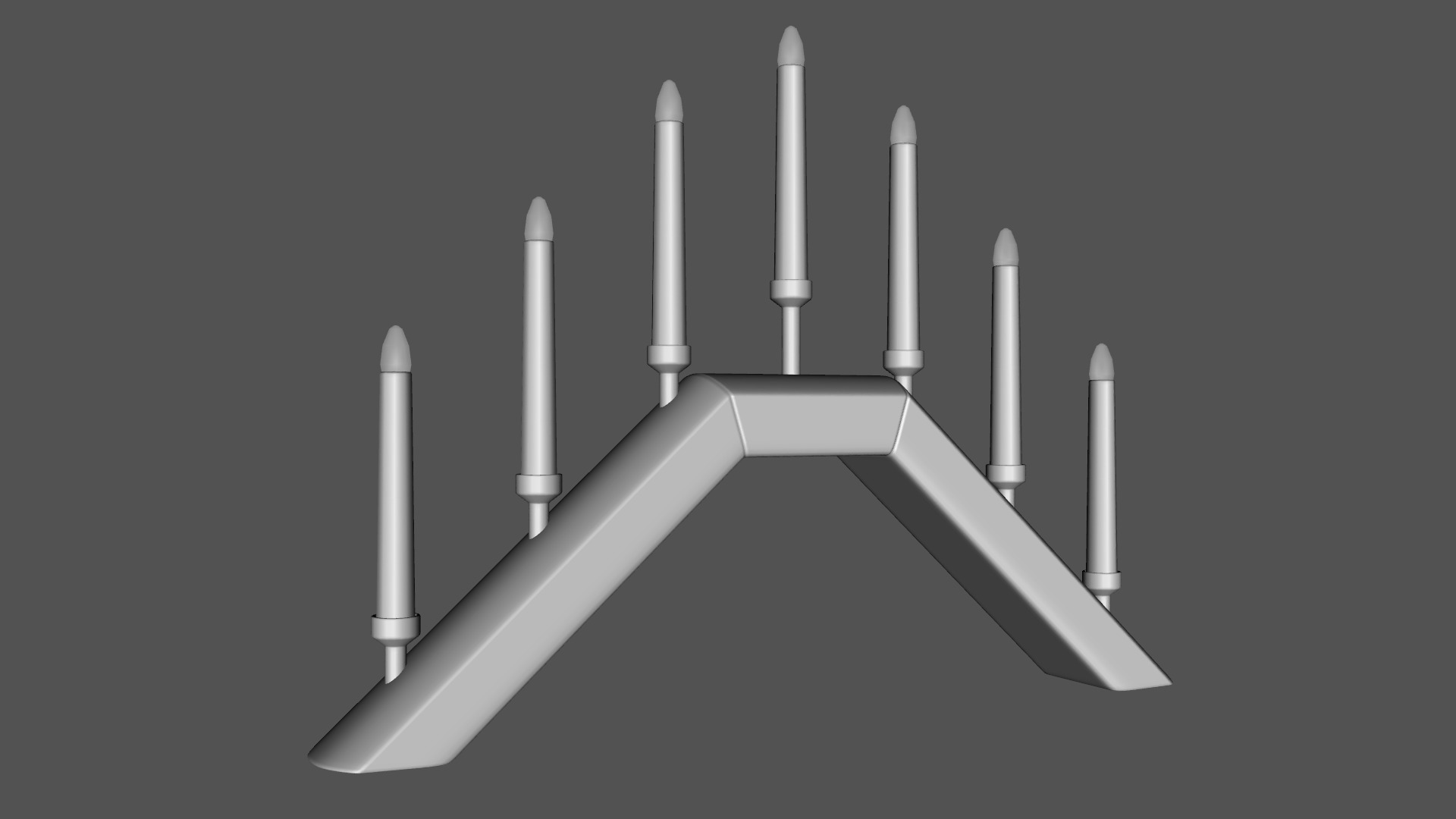 Wooden candle holders  Low-poly 3D model_7