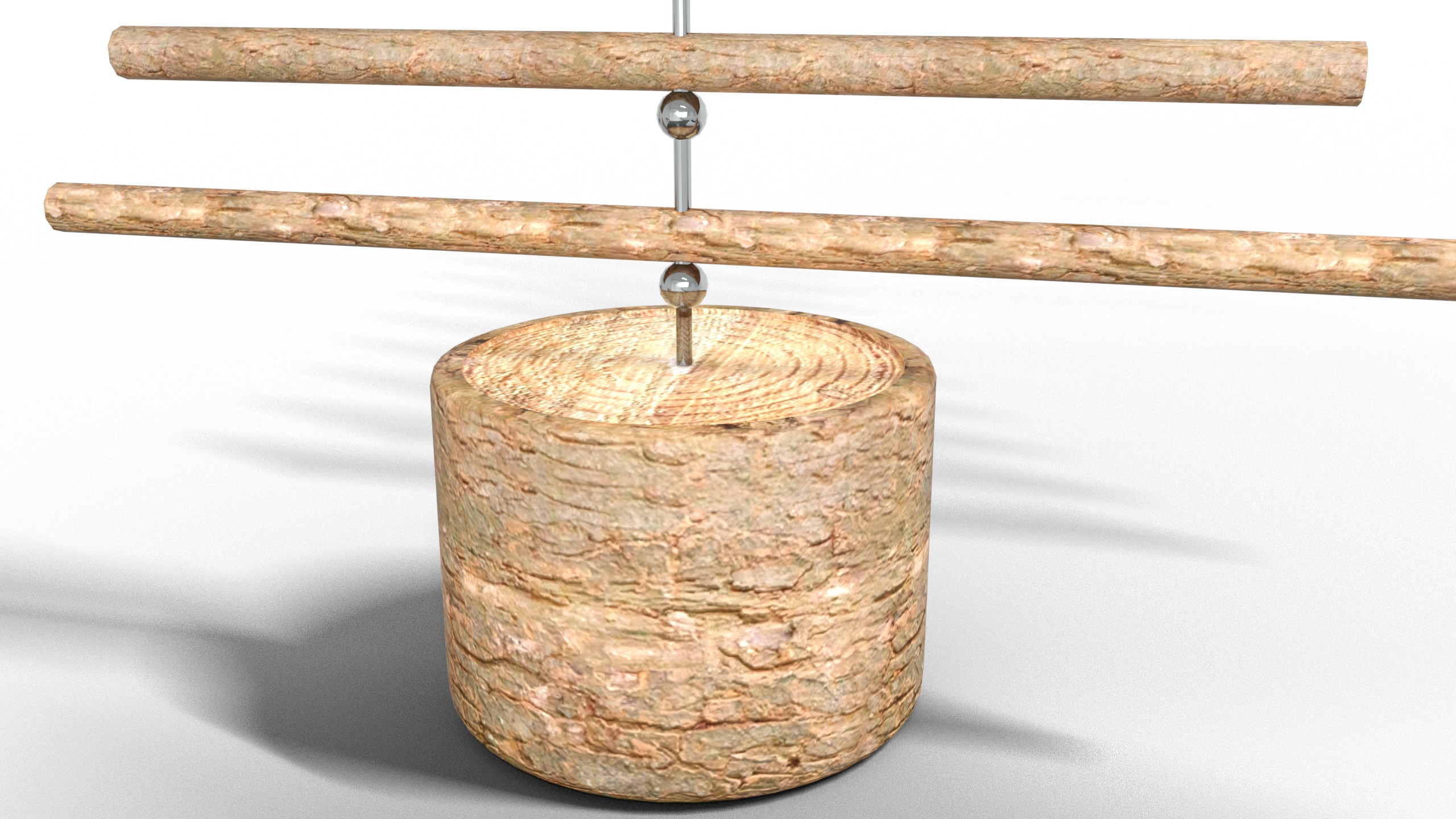 Christmas Logs Wooden Tree Low-poly 3D model_3