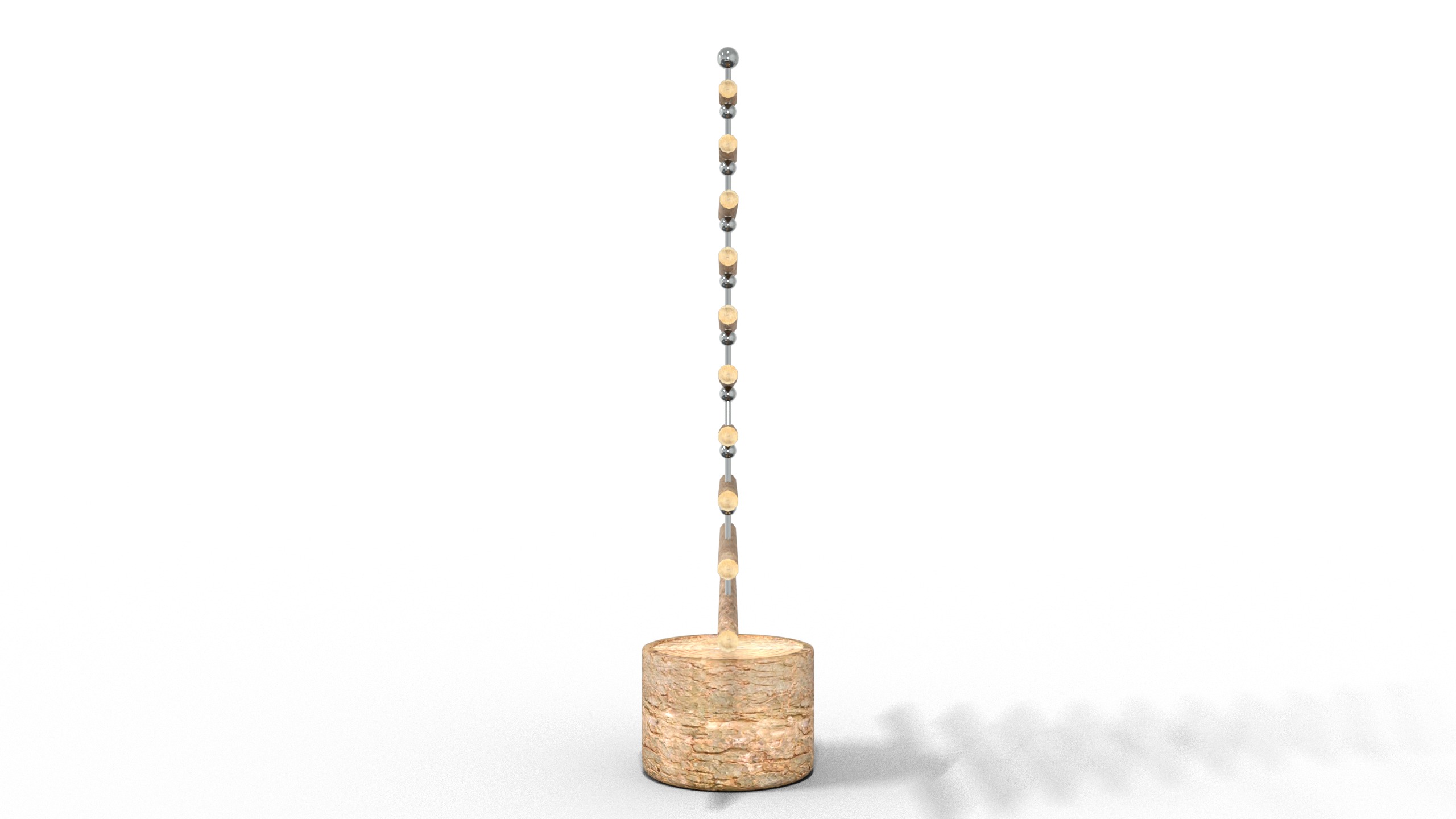 Christmas Logs Wooden Tree Low-poly 3D model_4