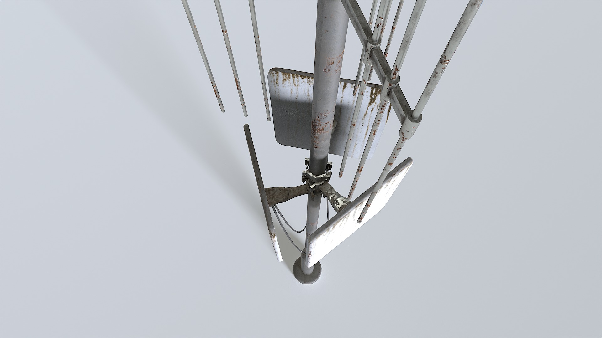 Rusty Cell Phone Tower 3 Low-poly 3D model_5