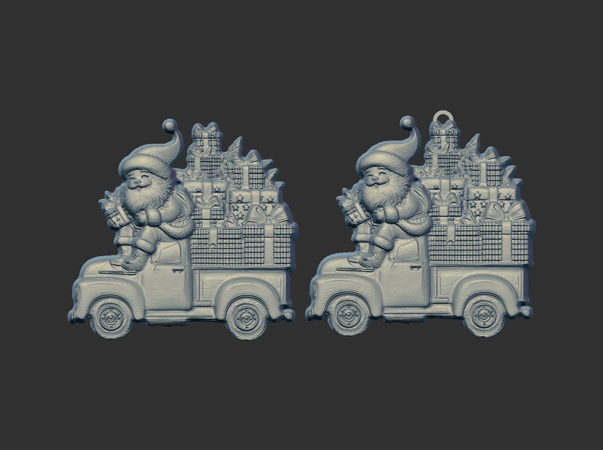 christmas sanda coming with gifts  3D print model_3