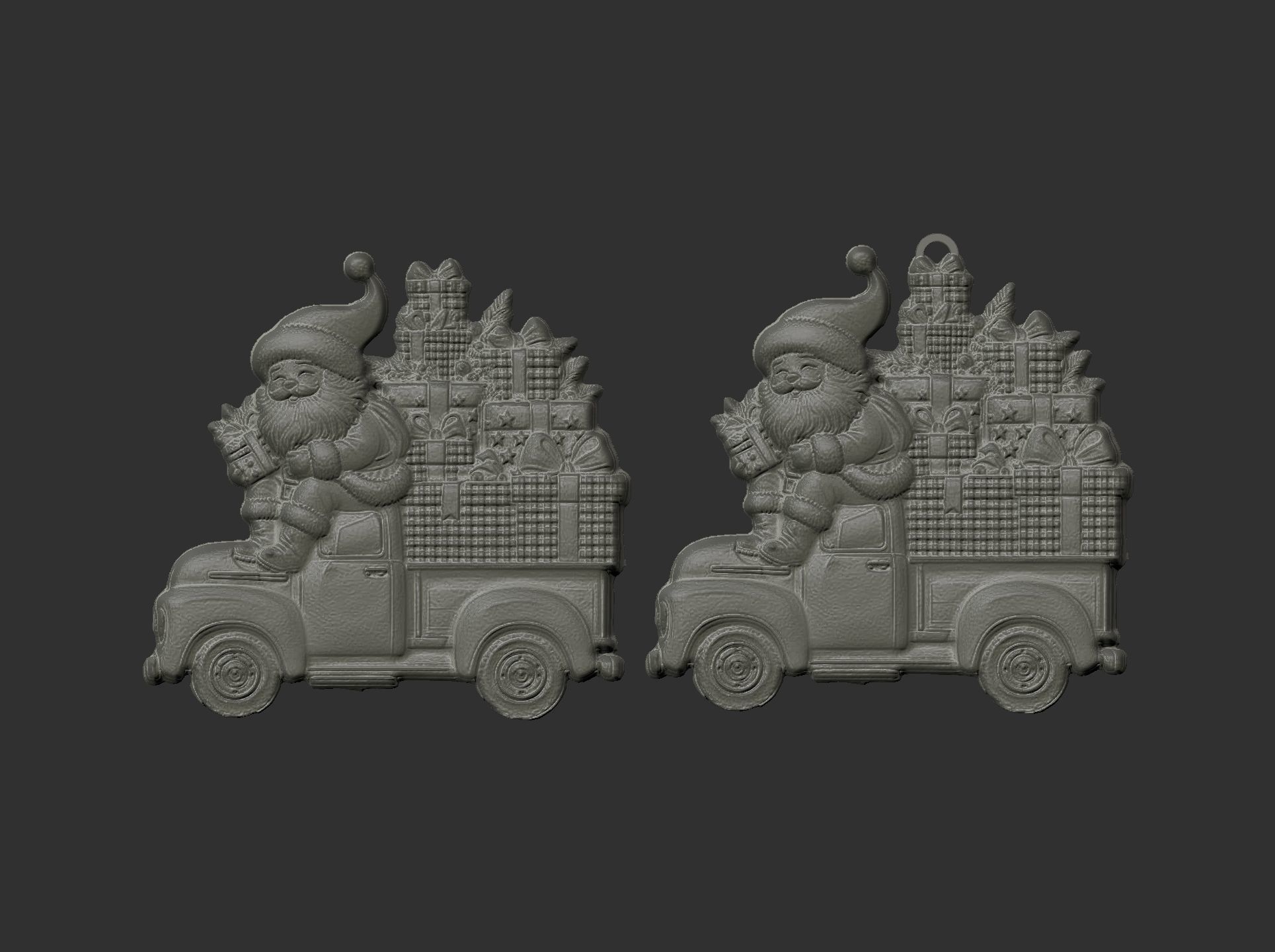 christmas sanda coming with gifts  3D print model_4