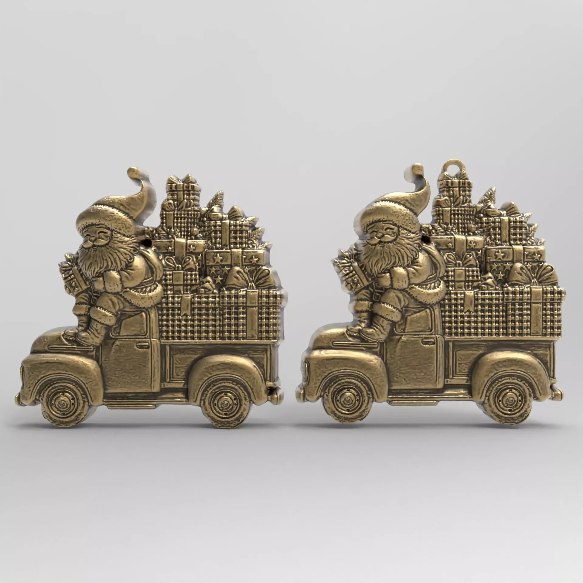 christmas sanda coming with gifts  3D print model_0