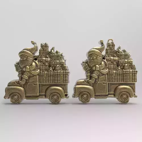 christmas sanda coming with gifts  3D print model