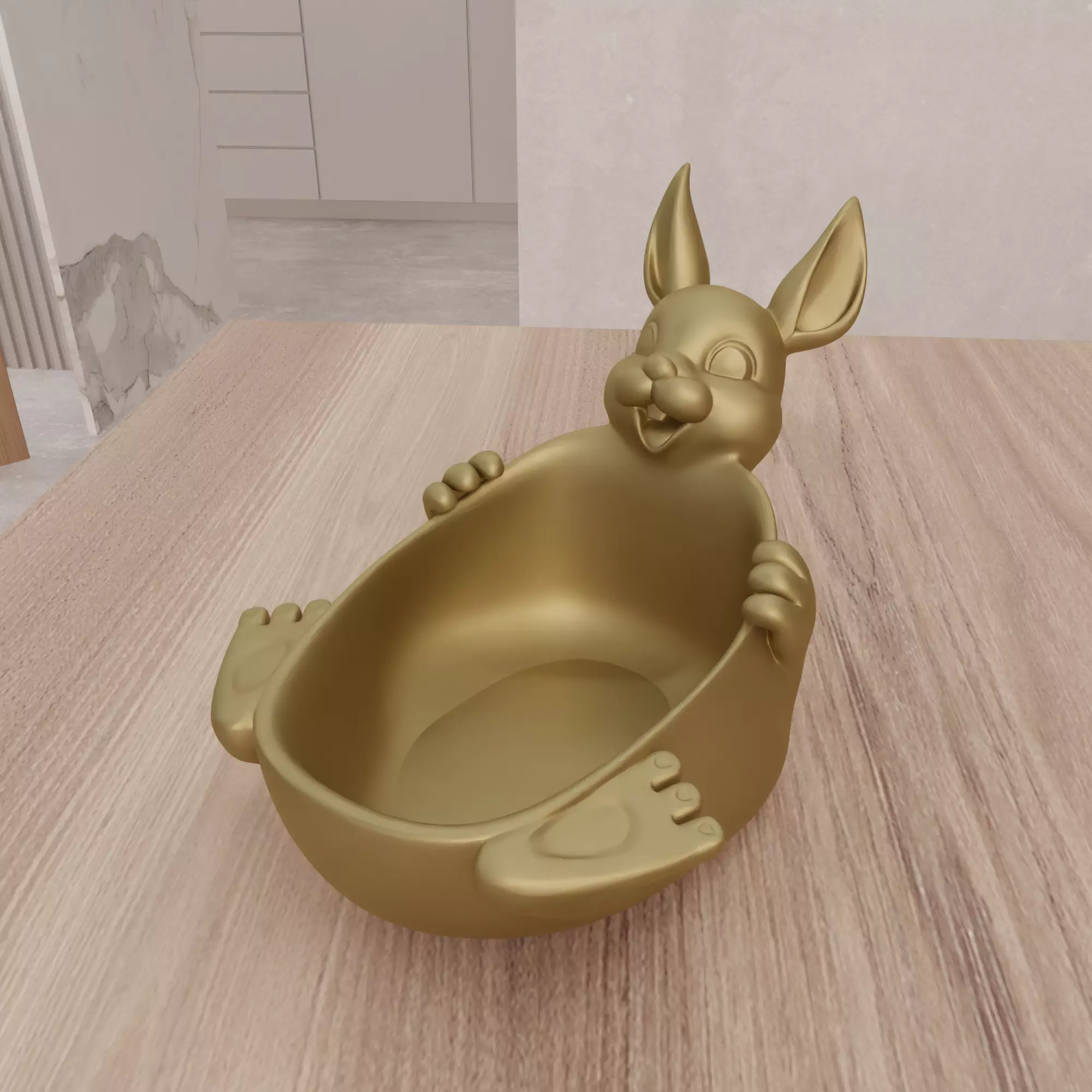 Cute Easter Bunny Bowl  - 336 3D print model_8