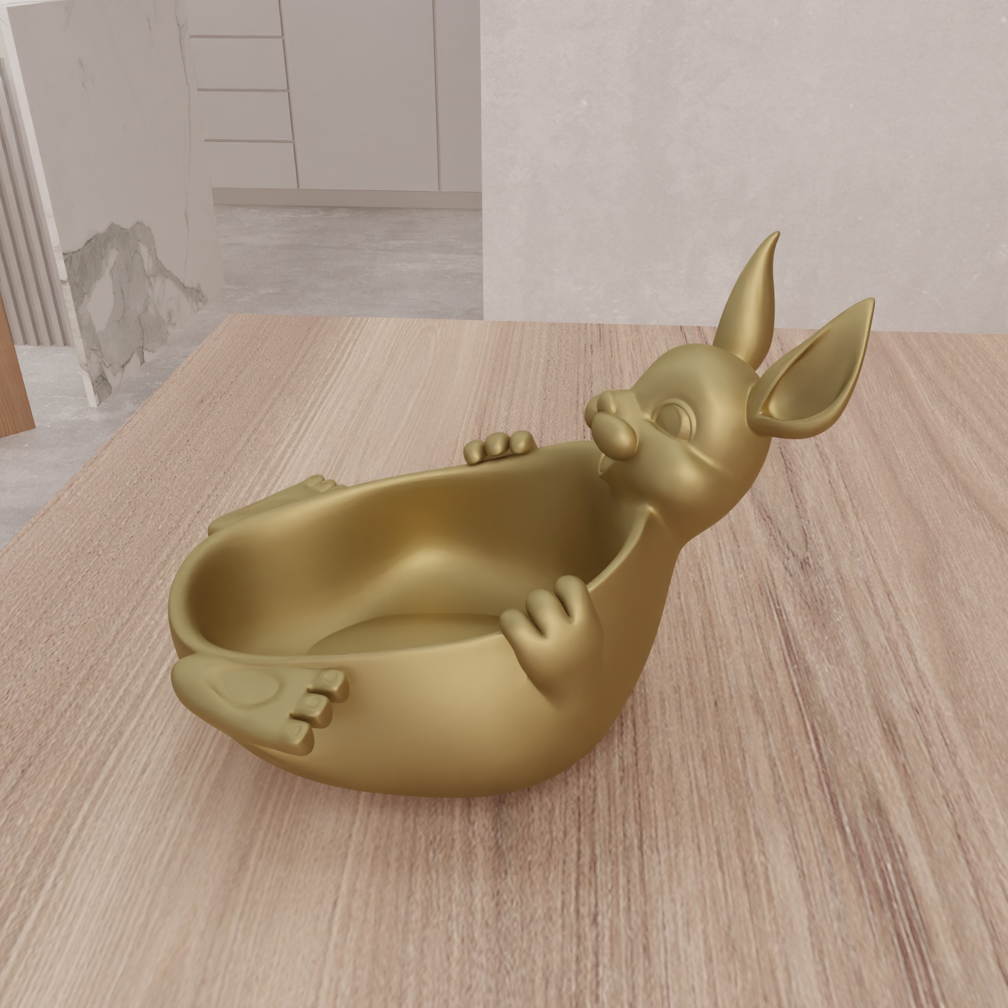 Cute Easter Bunny Bowl  - 336 3D print model_10